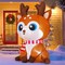 GOOSH 5 FT Christmas Inflatable Reindeer Cute Deer with Built-in LEDs